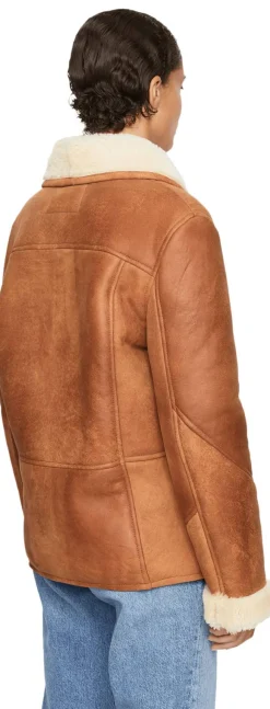 Lammfelljacke 'Monica' Braun