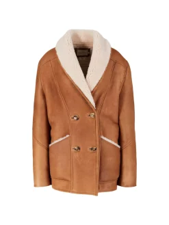 Lammfelljacke 'Monica' Braun