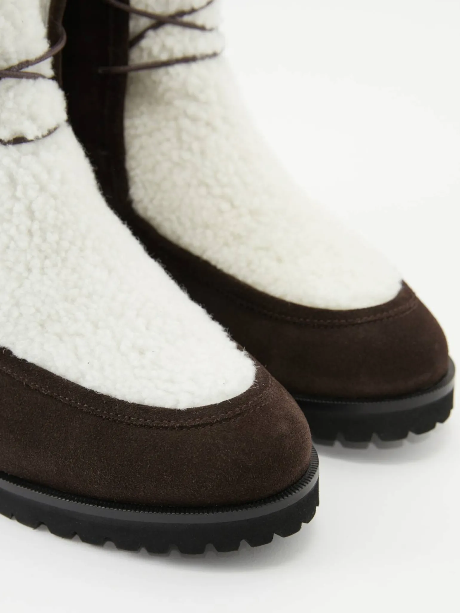 Lammfell-Stiefeletten Braun
