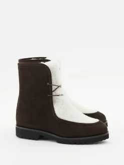 Lammfell-Stiefeletten Braun