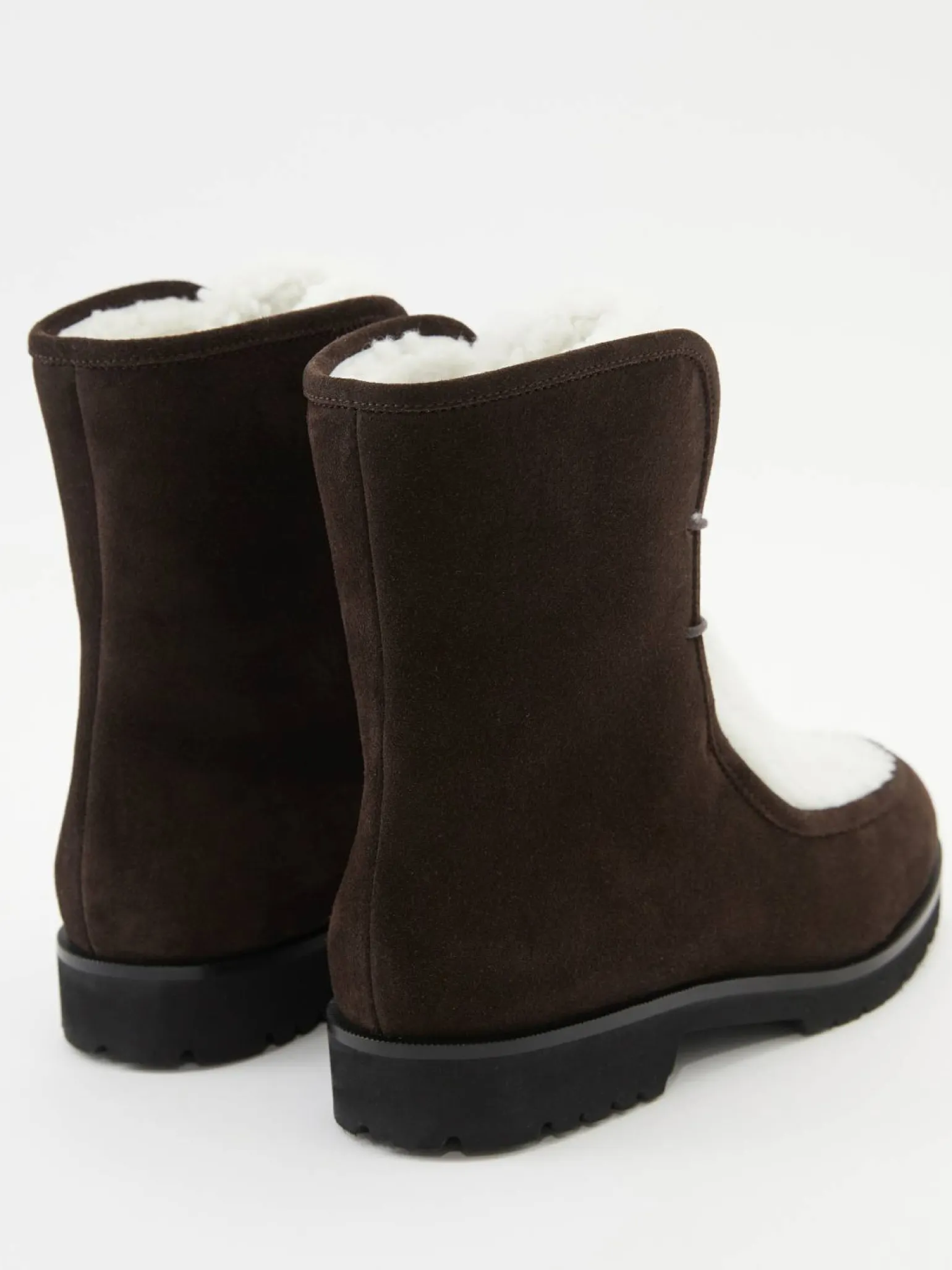 Lammfell-Stiefeletten Braun