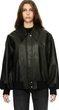 Lammlederjacke 'Shelman' Schwarz