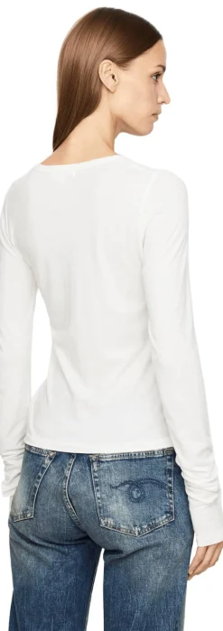 Langarmshirt Crème