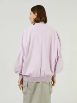 Leder-Bomberjacke Pink