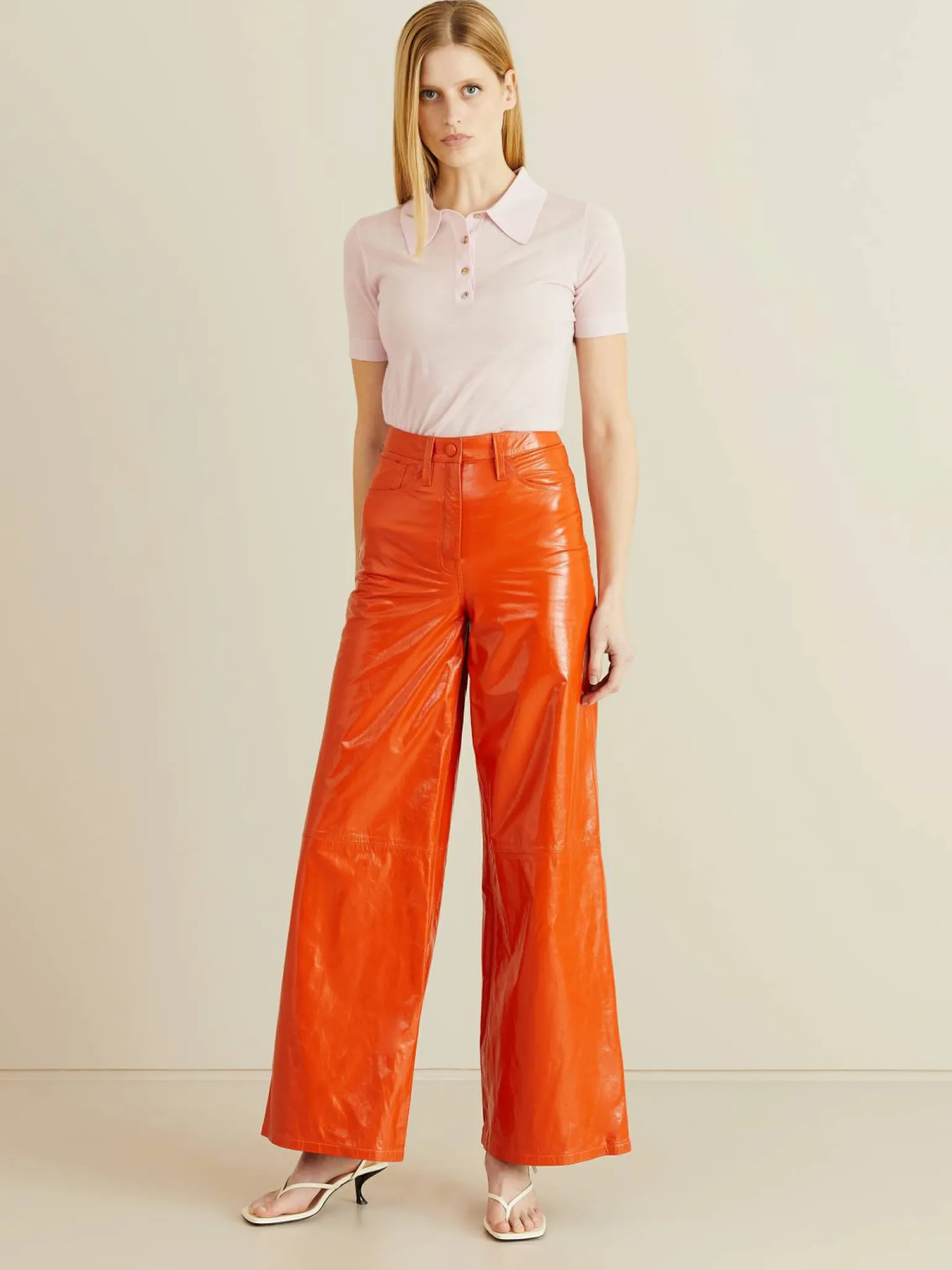 Lederhose 'Ariane' Rot