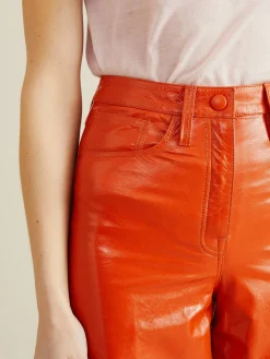 Lederhose 'Ariane' Rot