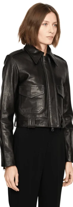 Lederjacke 'Cordelia' Schwarz