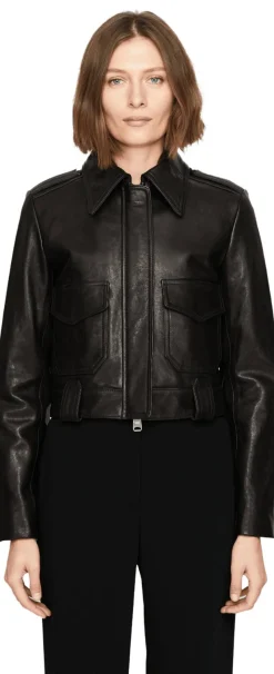 Lederjacke 'Cordelia' Schwarz