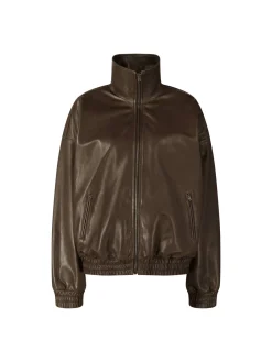 Lederjacke Dunkelbraun