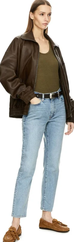 Lederjacke Dunkelbraun