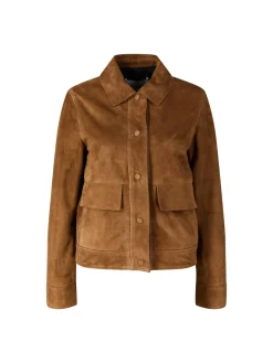 Lederjacke in Camel