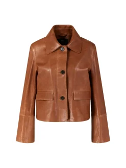 Lederjacke 'Vintage Vegetal' Cognac