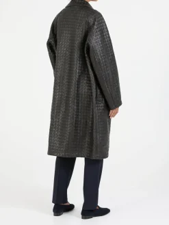 Ledermantel Dunkelbraun