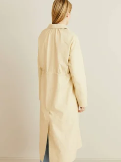 Ledermantel 'Violaine' Beige