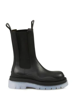 Lederstiefel 'BV Tire' Schwarz/Transparent