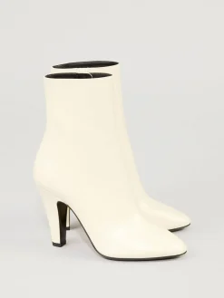 Leder-Stiefeletten '68 95' Crème