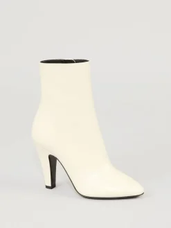 Leder-Stiefeletten '68 95' Crème