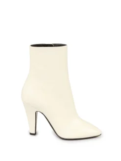 Leder-Stiefeletten '68 95' Crème