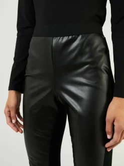 Leggings in Lederoptik Schwarz
