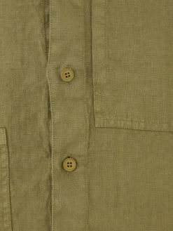 Leichte Leinenjacke Olivgrün