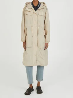 Leichter Parka aus Taft 'Mantio' Beige