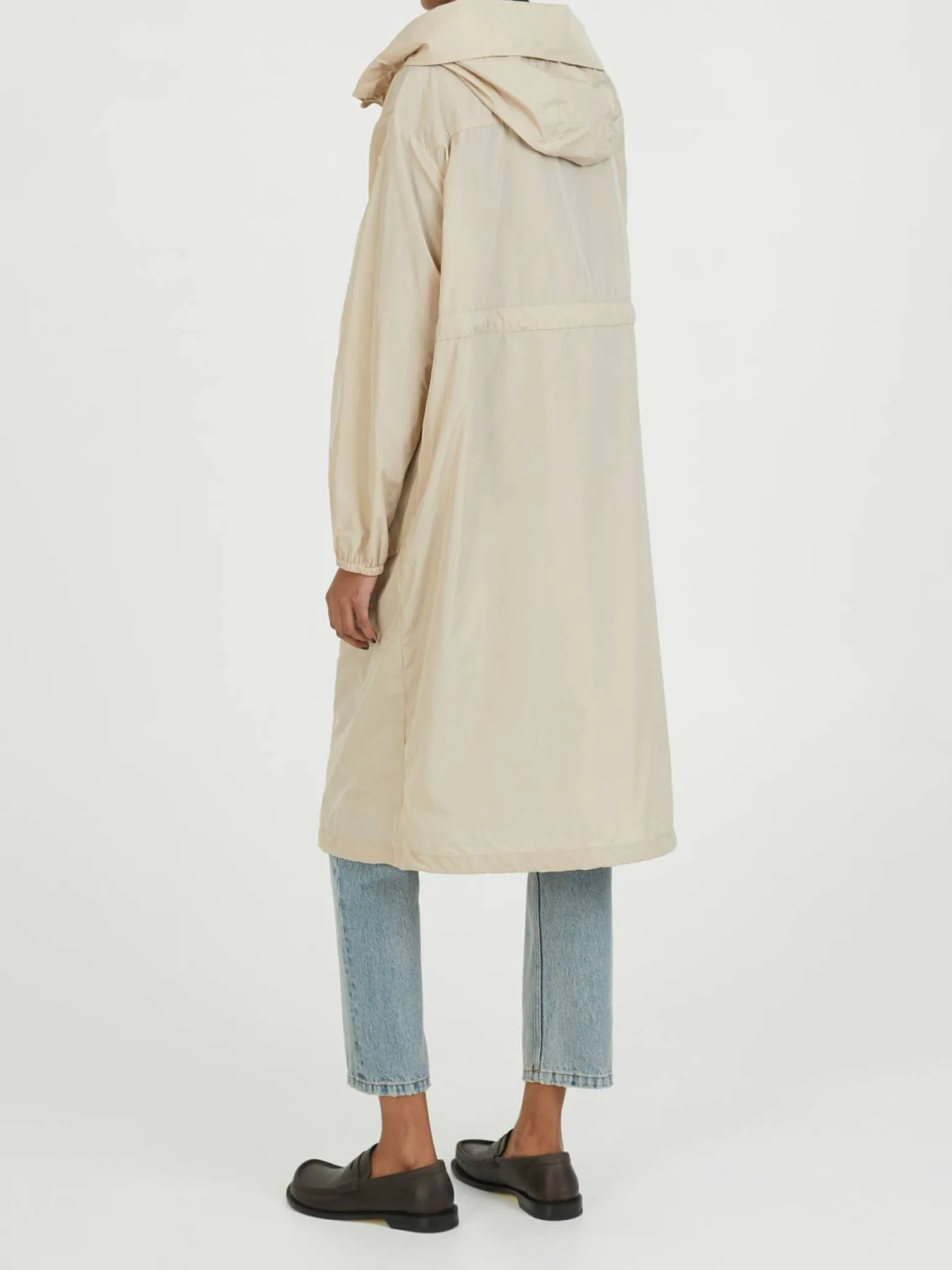 Leichter Parka aus Taft 'Mantio' Beige