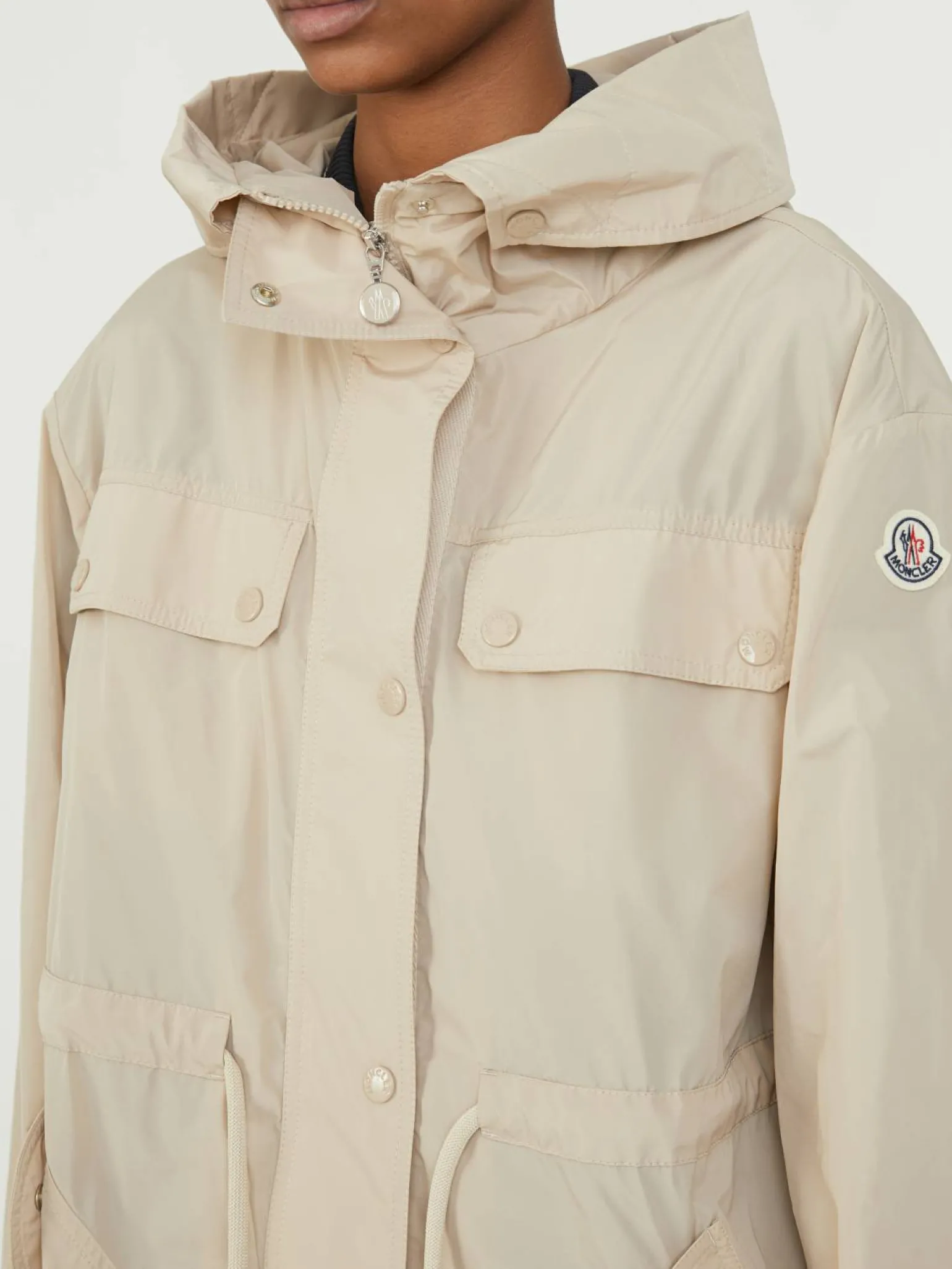 Leichter Parka aus Taft 'Mantio' Beige