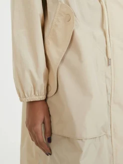 Leichter Parka aus Taft 'Mantio' Beige