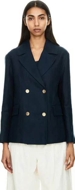 Leinenblazer 'Avenue' Marineblau