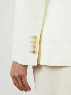 Leinen-Blazer Crème