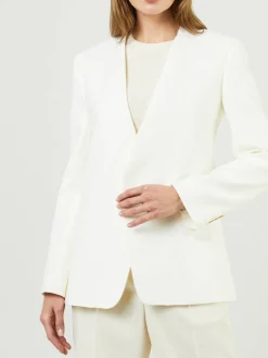 Leinen-Blazer Crème
