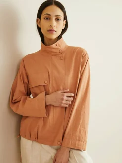 Leinenblouson Rosé