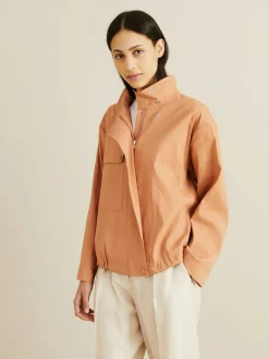 Leinenblouson Rosé