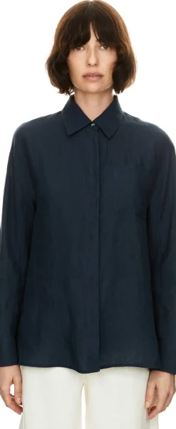 Leinenhemd 'Gala' Marineblau