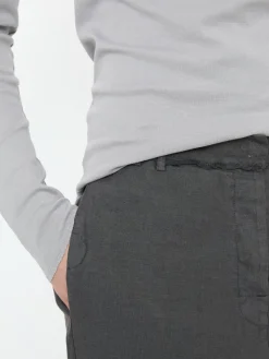 Leinenhose Dunkelgrau