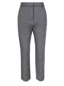 Leinenhose Dunkelgrau