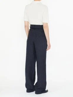 Leinenhose Marineblau