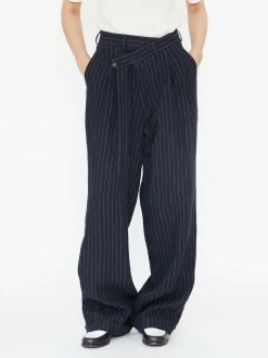 Leinenhose Marineblau