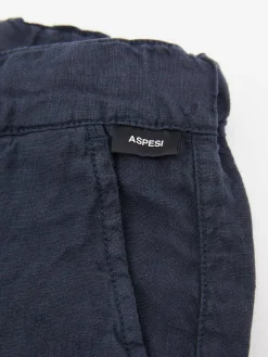 Leinenhose Marineblau
