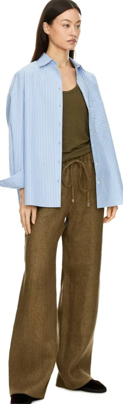 Leinenhose 'Sorrento' Olivgrün