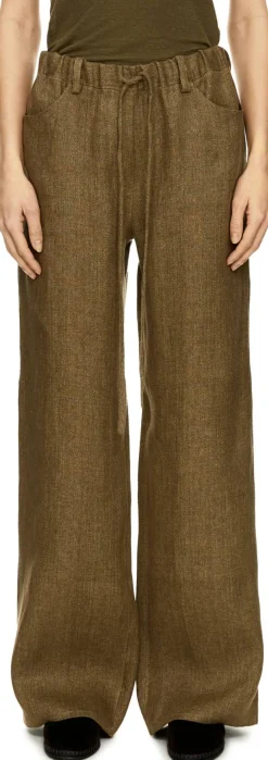 Leinenhose 'Sorrento' Olivgrün