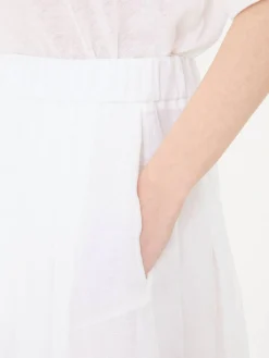 Leinenrock 'Florie' Off White