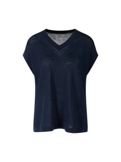 Leinenshirt 'Ghianda' Marineblau