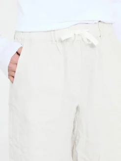 Leinenshorts Hellgrau