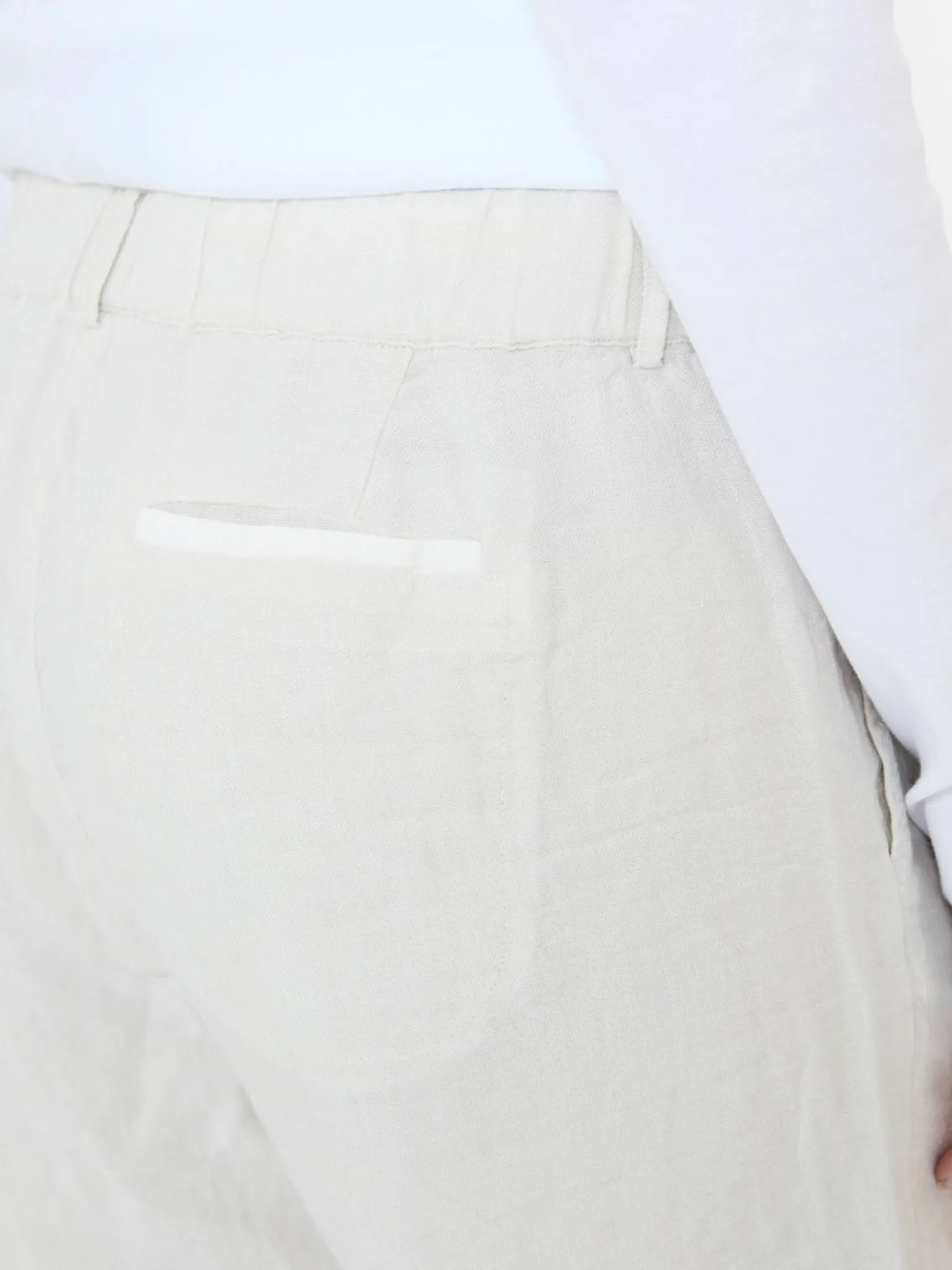 Leinenshorts Hellgrau