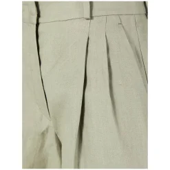 Leinenshorts in Grün