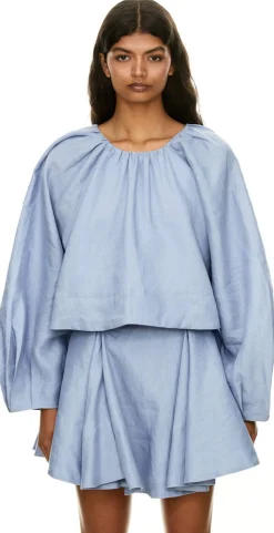 Leinentop 'Terri' Indigo