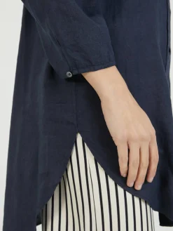Leinentunika Marineblau
