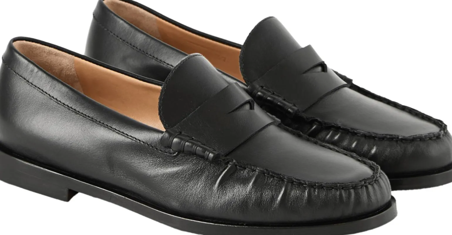 Loafer aus Leder Schwarz