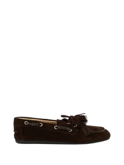 Loafer aus Veloursleder Dunkelbraun